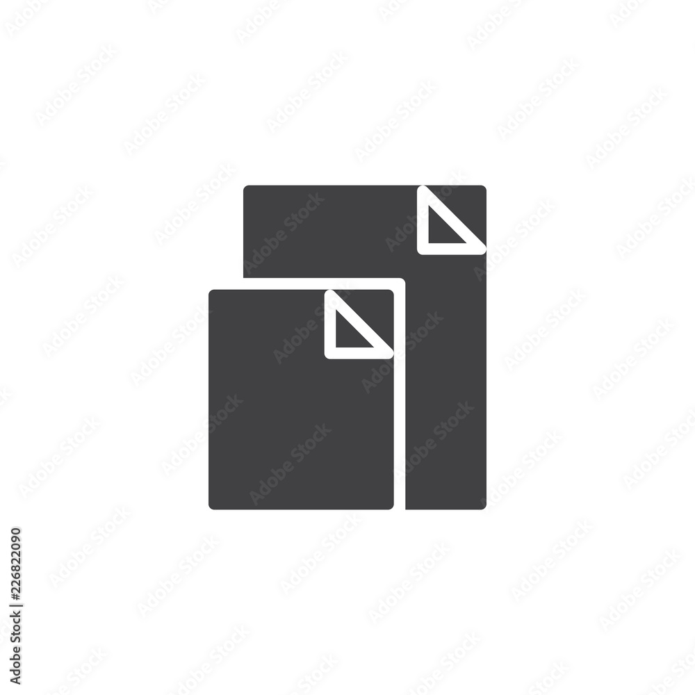 Document files vector icon. filled flat sign for mobile concept and web design. Paper documents simple solid icon. Symbol, logo illustration. Pixel perfect vector graphics Document files vector icon. filled flat sign for mobile concept and web design. Paper documents simple solid icon. Symbol, logo illustration. Pixel perfect vector graphics