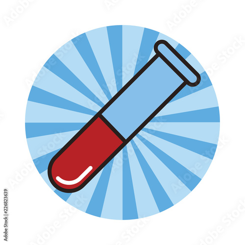 Blood tub vacutainer round emblem