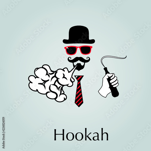 hookah, logo outlines of men