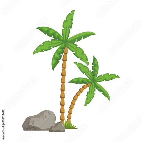 Tree palms cartoon