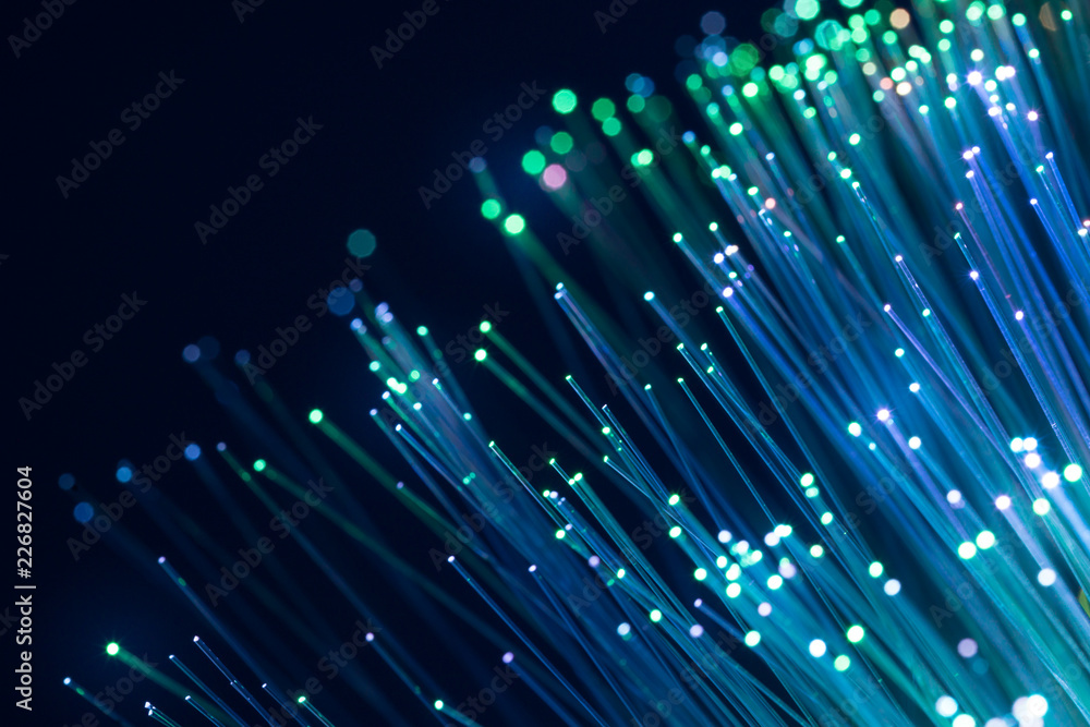 Fiber optics, abstract & blur background