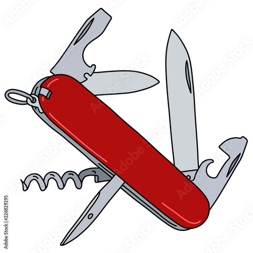 The red swiss army pocket knife