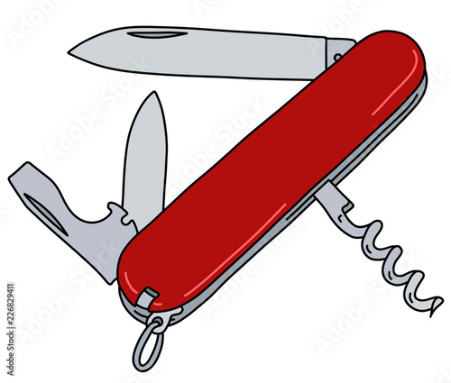 The red swiss army pocket knife