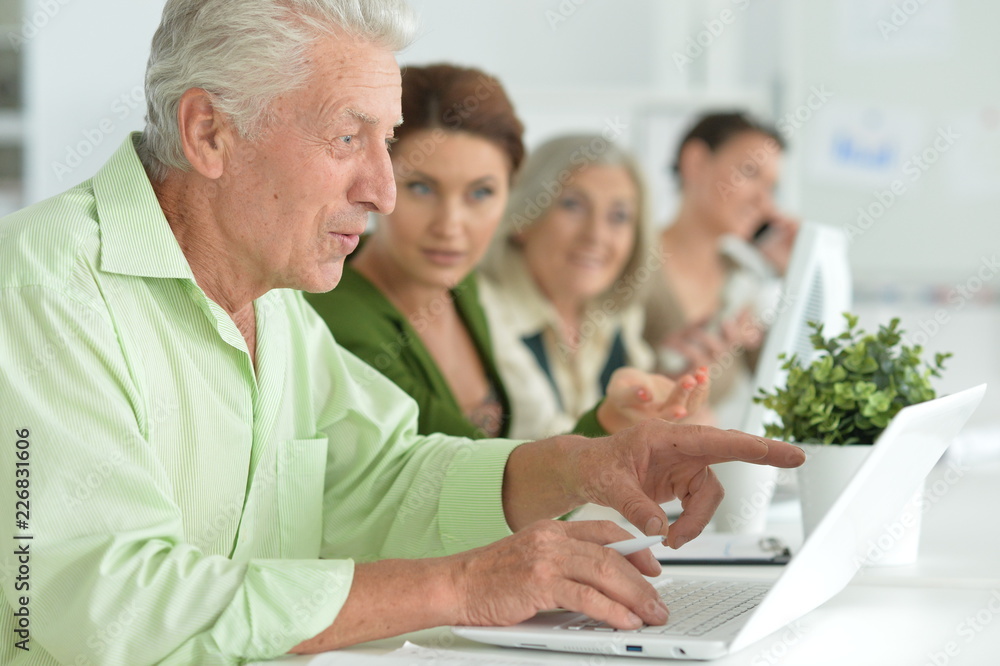 Obraz premium Portrait of working business people in office
