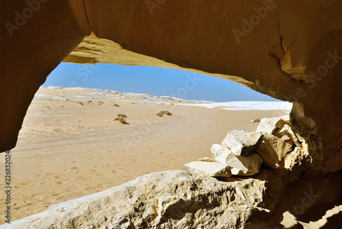 Western white desert in Sahara. Egypt photo