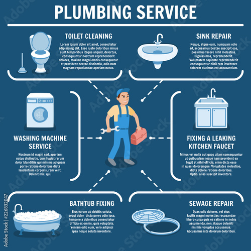 Plumbing Service Set. Vector Illustration