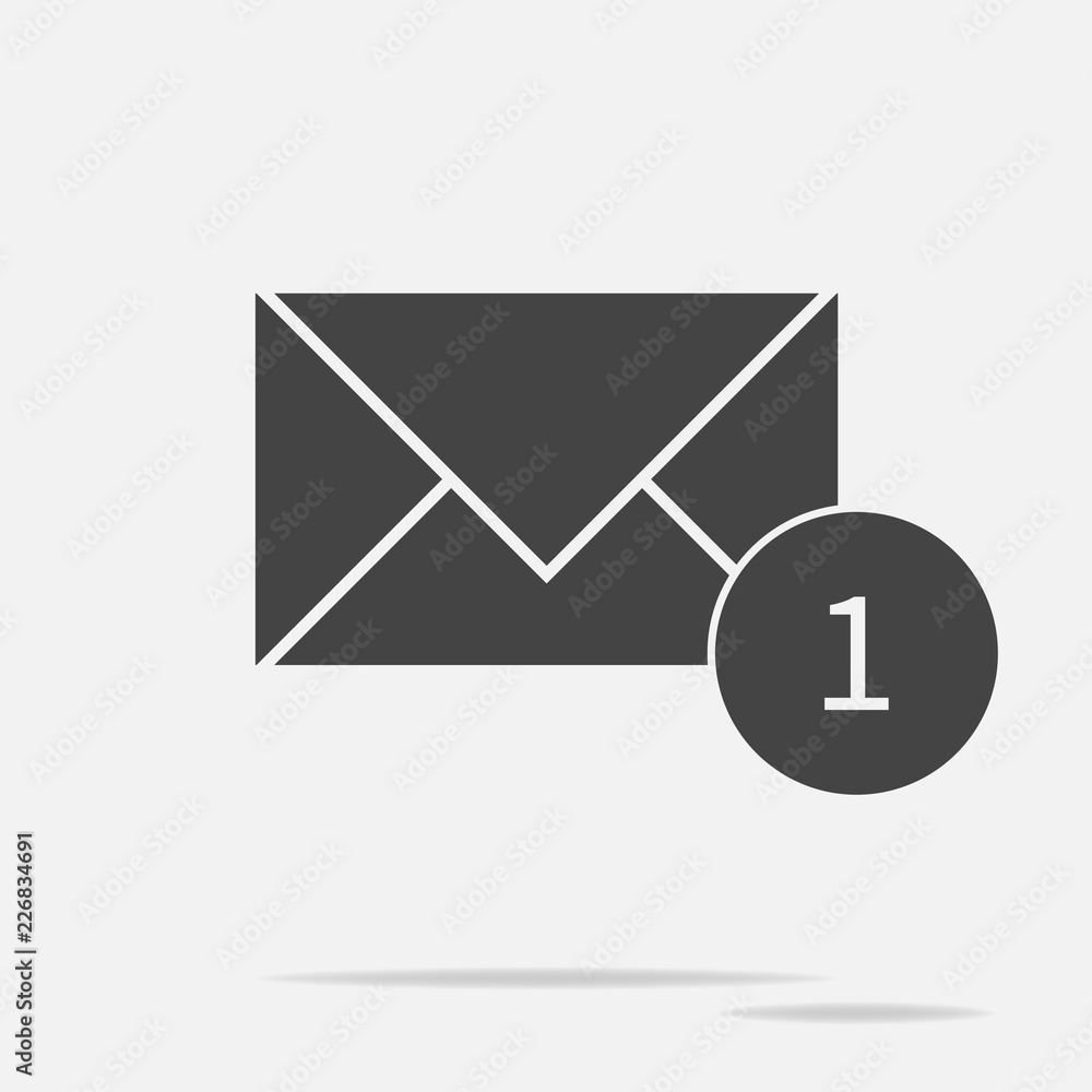 Mail vector icon on flat design. E-mail vector illustration with shadow.Layers grouped for easy editing illustration. For your design. Mail vector icon on flat design. E-mail vector illustration with shadow.Layers grouped for easy editing illustration. For your design.