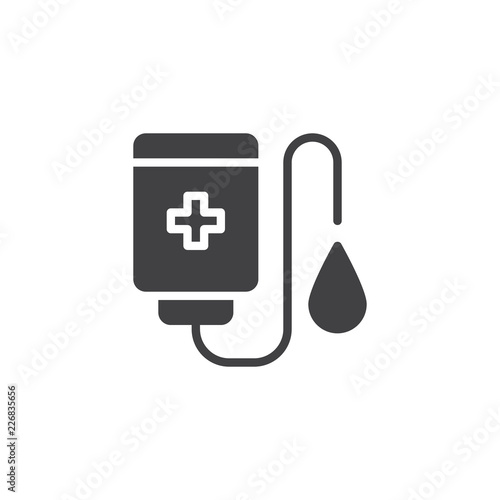 Blood donation vector icon. filled flat sign for mobile concept and web design. blood transfusion simple solid icon. Symbol, logo illustration. Pixel perfect vector graphics