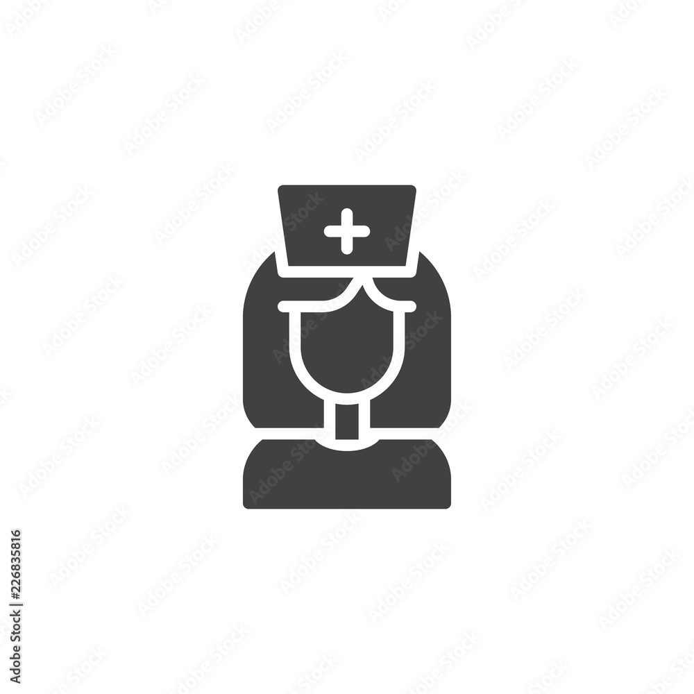 Nurse vector icon. filled flat sign for mobile concept and web design. Female doctor simple solid icon. Symbol, logo illustration. Pixel perfect vector graphics Nurse vector icon. filled flat sign for mobile concept and web design. Female doctor simple solid icon. Symbol, logo illustration. Pixel perfect vector graphics