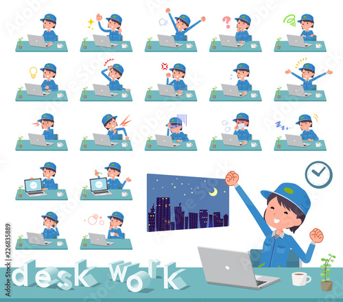 flat type Delivery women_desk work