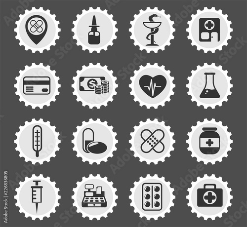 drug store icon set