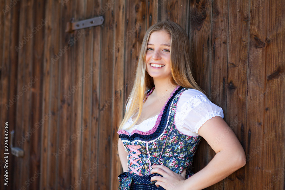 Fototapeta premium woman in dirndl dress