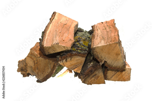 firewood isolated on white background