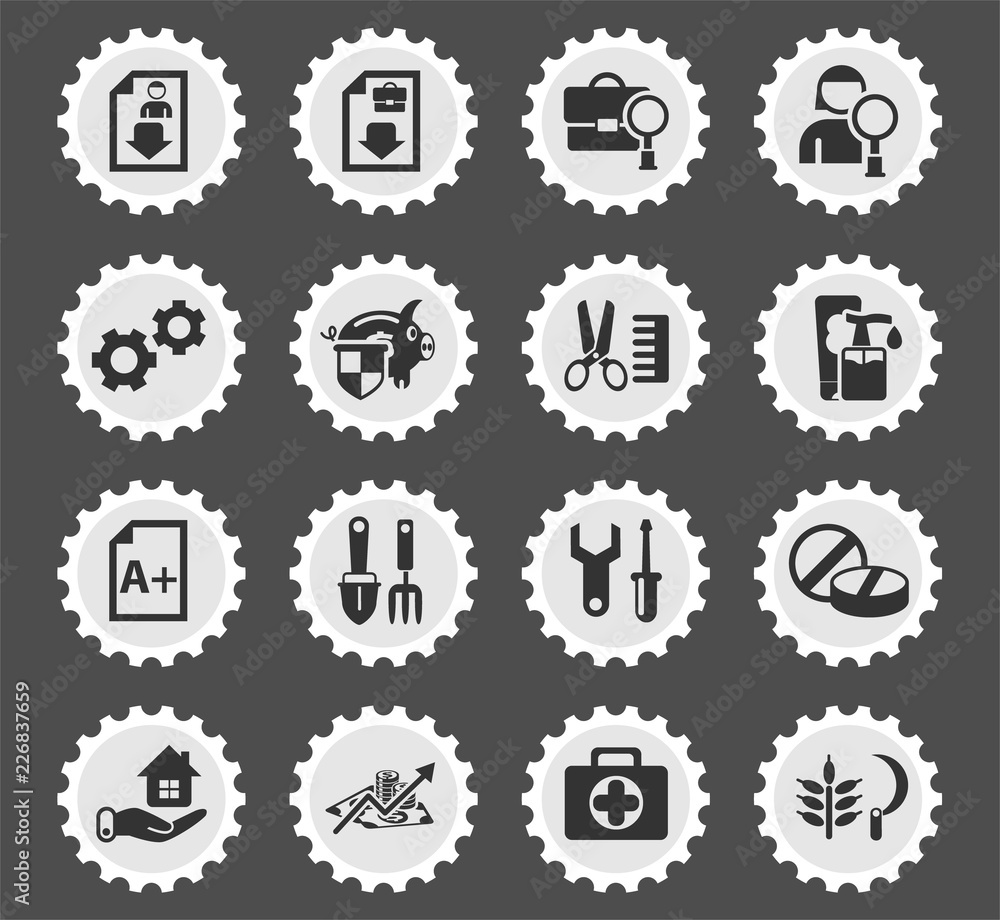 job search icon set