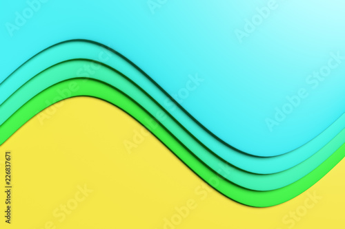 Abstract colorful curves 3d background