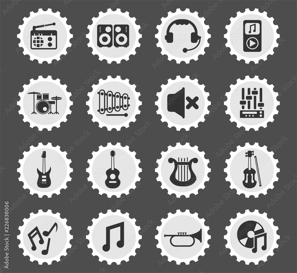 music icon set music icon set