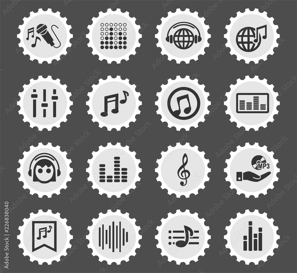 musical icon set musical icon set