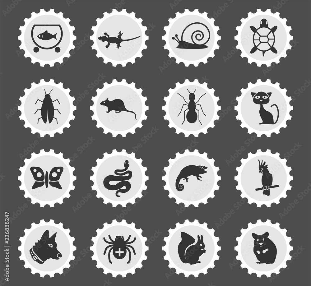 pets icon set