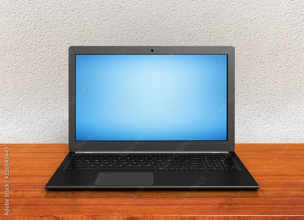 laptop computer single 3d illustration laptop computer single 3d illustration