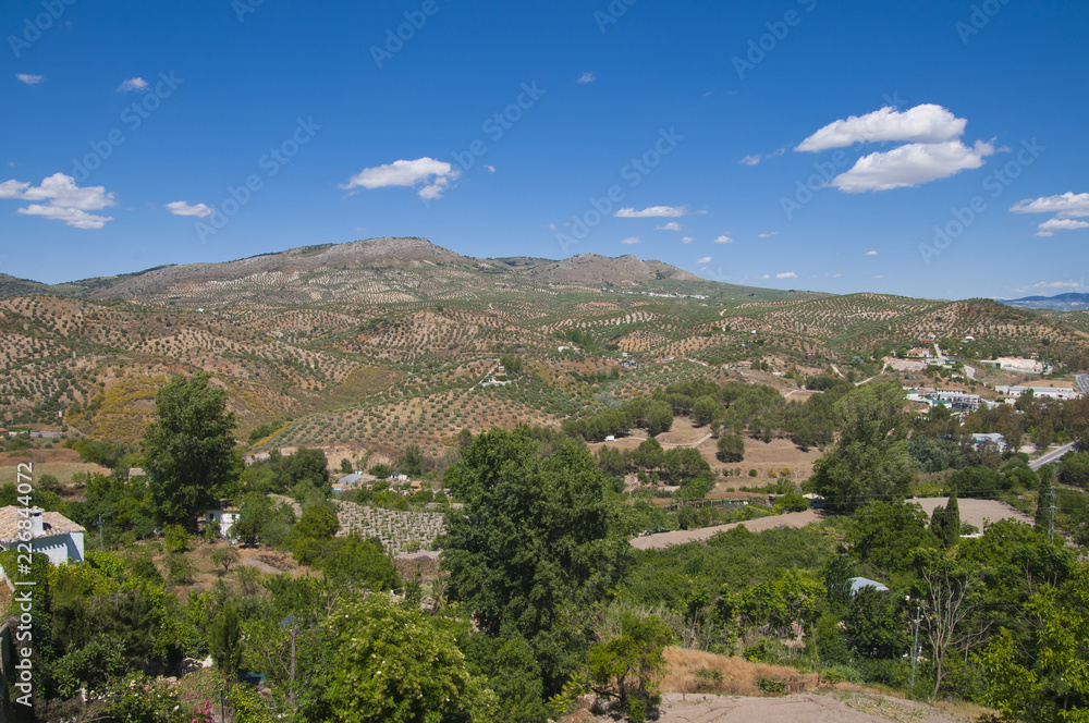 Blick vom Adarve-Balkon, Priego de Córdoba, Barrio de la Villa, Andalusien, Spanien