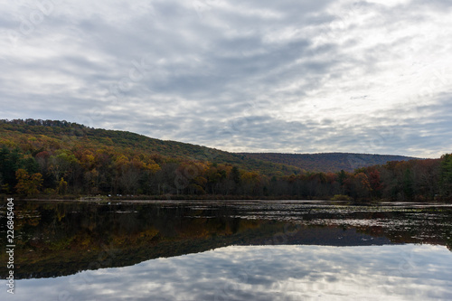 Laurel Lake Recreational Area in Pine Grove Furnace State Park in Pennsylvania during fall