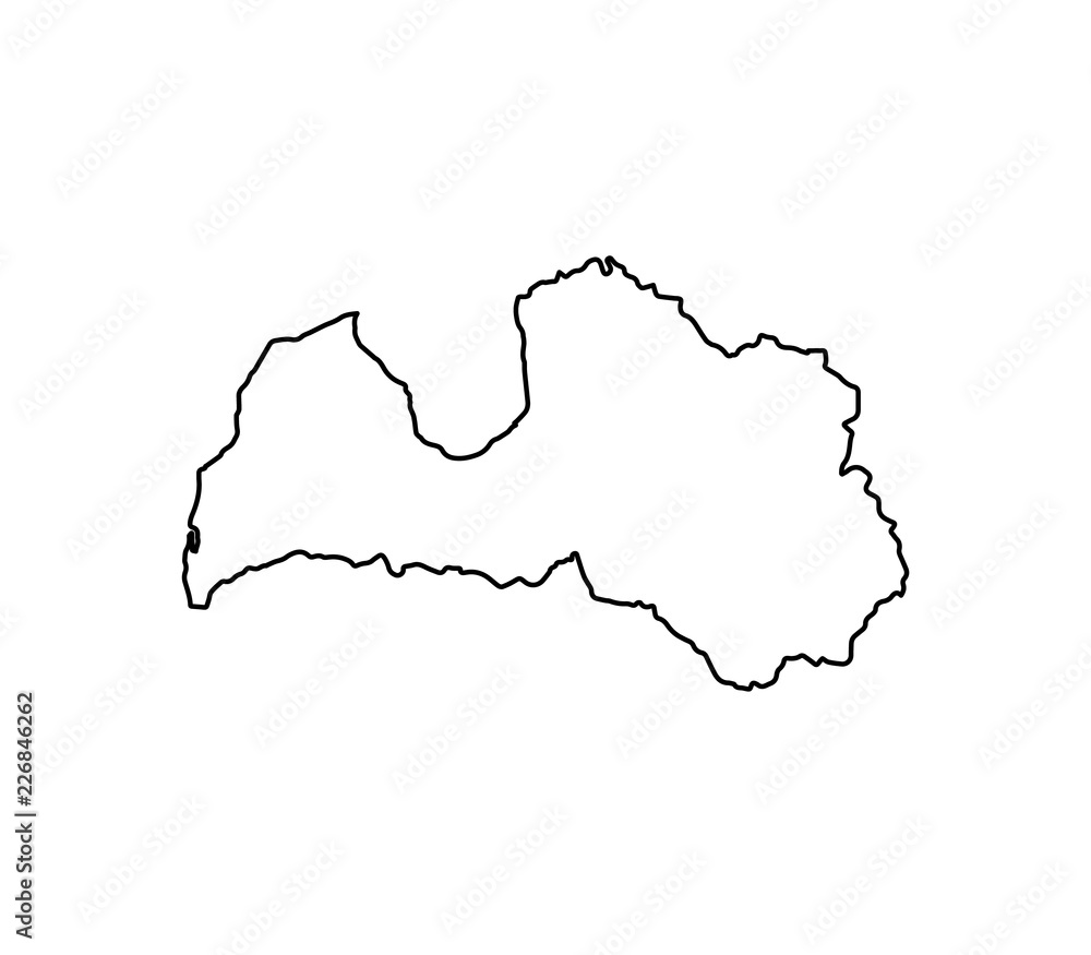 map of Latvia. vector illustration
