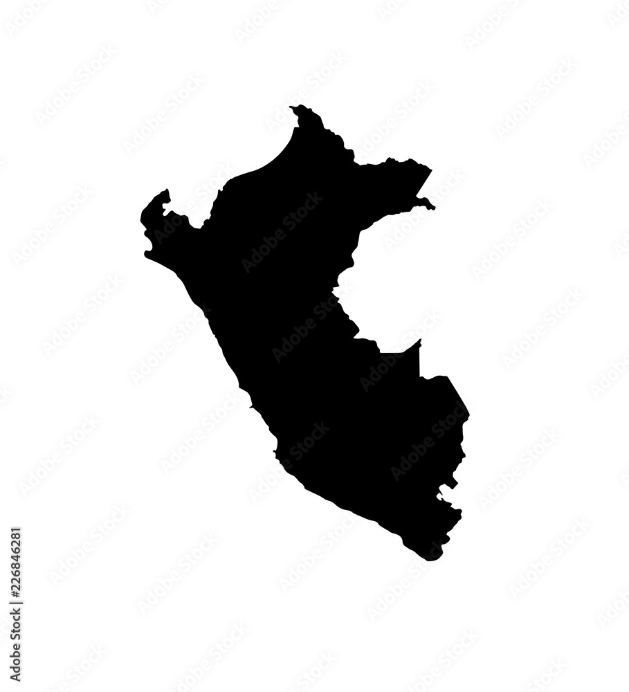 map of Peru. vector illustration map of Peru. vector illustration