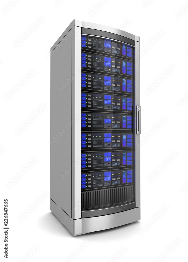 single network workstation server 3d illustration single network workstation server 3d illustration
