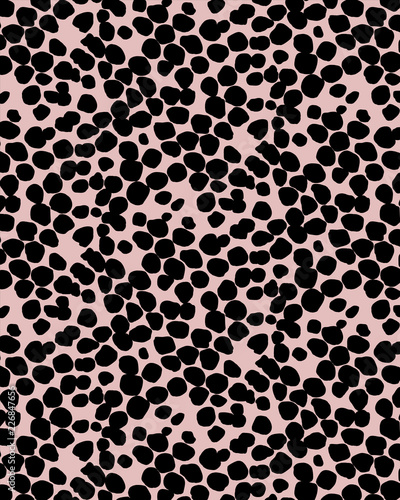 Seamless abstract pattern with black dots