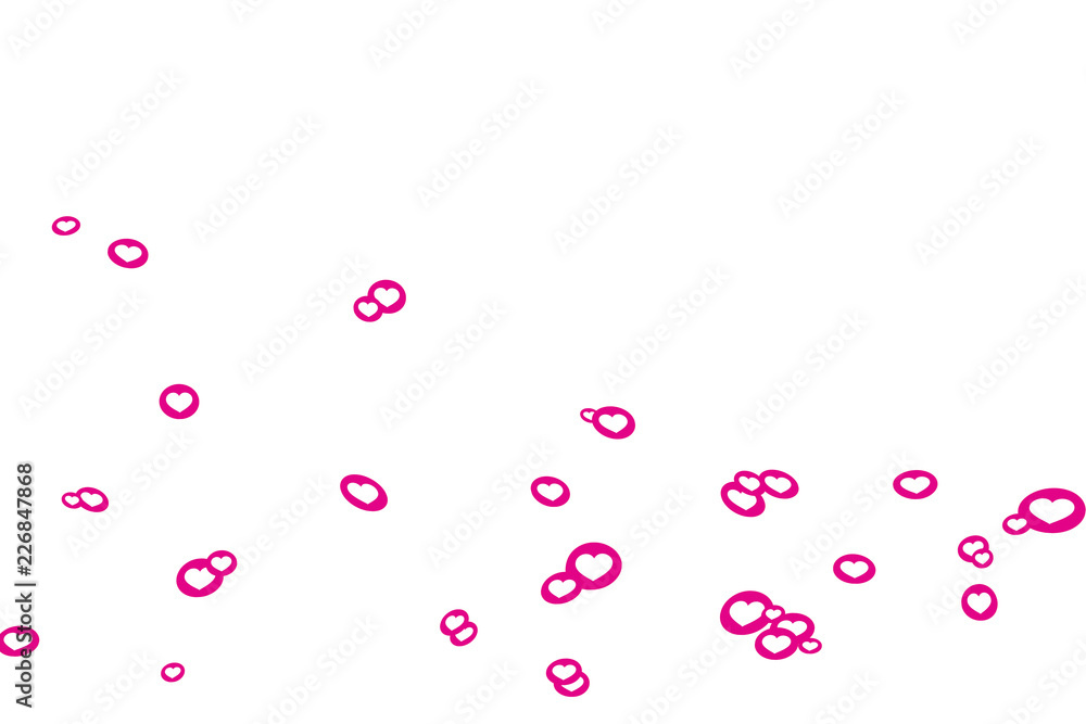 PINK CIRCLES WITH WHITE HEARTS FOR BACKGROUND, CLIPPING PATH INCLUDED PINK CIRCLES WITH WHITE HEARTS FOR BACKGROUND, CLIPPING PATH INCLUDED