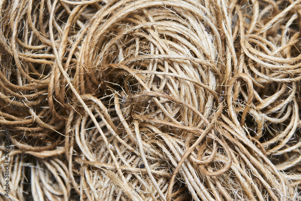 Tangled string. Selective focus Tangled string. Selective focus