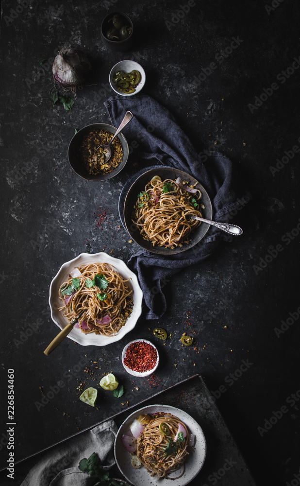 Pasta with curried breadcrumbs Pasta with curried breadcrumbs