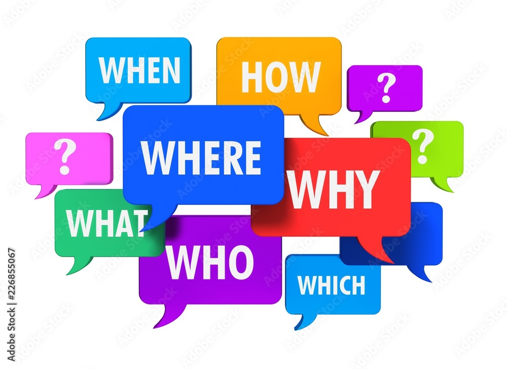 questions speech bubbles concept 3d illustration questions speech bubbles concept 3d illustration
