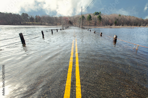 Flooded road