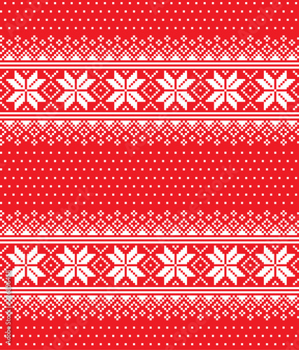 New Year's Christmas pattern pixel vector illustration