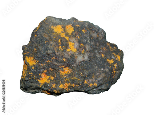 Photography arsenic sulfide realgar isolated sample