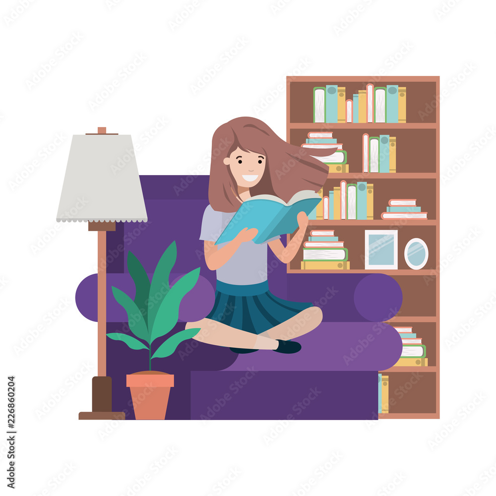 young woman in the livingroom avatar character young woman in the livingroom avatar character