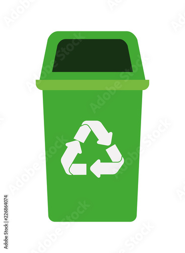 green recycling basket avatar character © grgroup