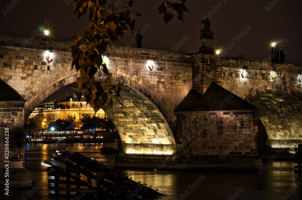night scene in Prague, Czech Republic
