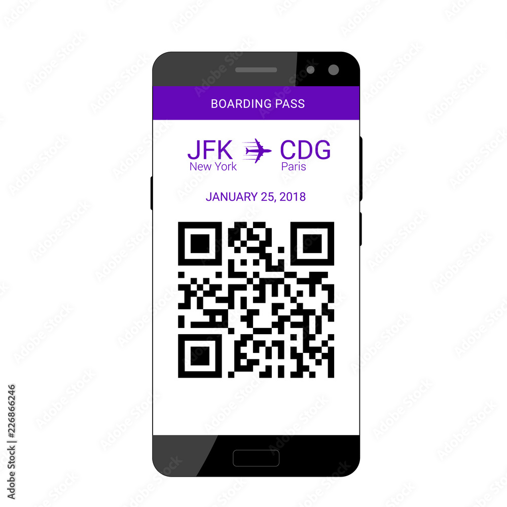 boarding pass on smartphone boarding pass on smartphone