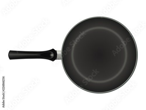 non-stick frying pan. isolated image. realistic style. vector illustration.