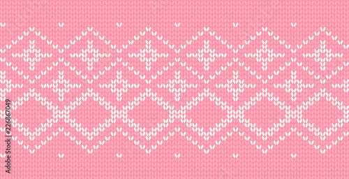 Knitted seamless pattern. Vector background