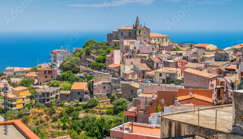 Scenic view in Forza d'Agrò, picturesque town in the Province of Messina, Sicily, southern Italy. photo
