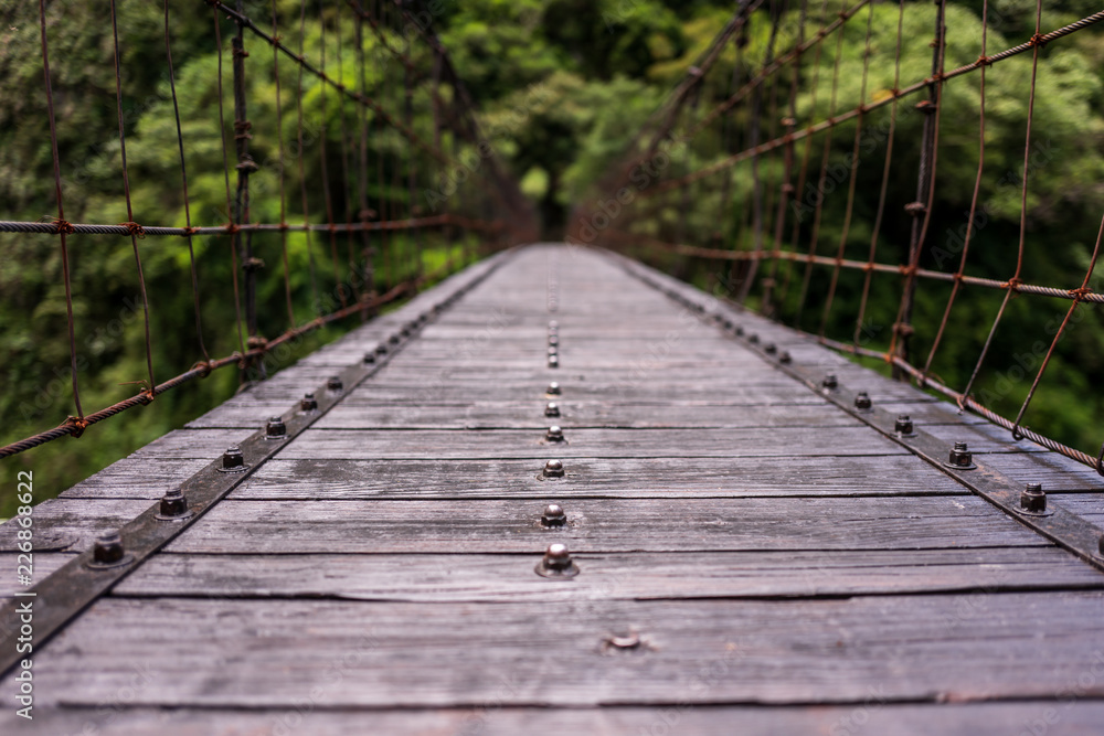 Bridge at he Changchun Trail at Taroko Gorge National Park in Taiwan
