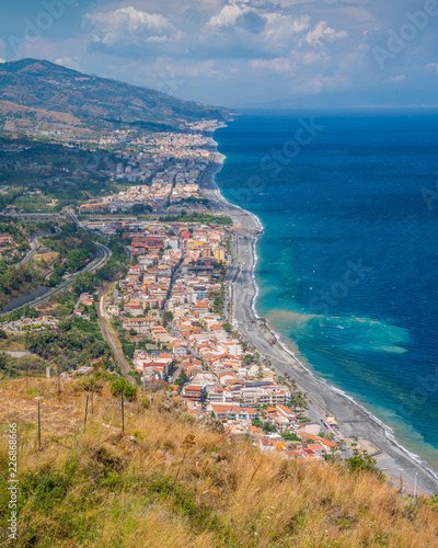 Panoramic view from Forza d'Agrò. Province of Messina, Sicily, southern Italy. photo