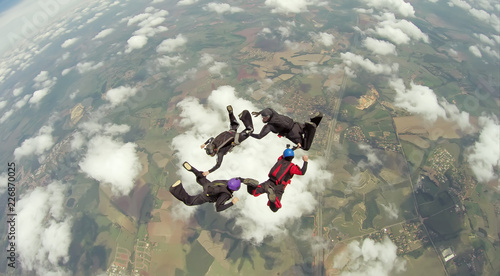 Skydiving 4 way team