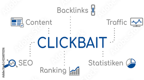 Clickbait Infografik Blau