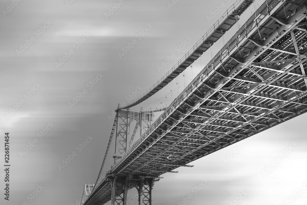 Long Exposure of Manhattan Bridge on a Cloudy day Long Exposure of Manhattan Bridge on a Cloudy day