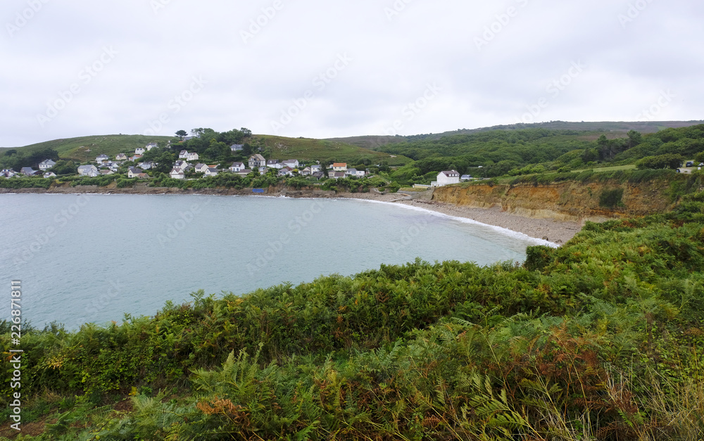 Picturesque fishing village on the peninsula Cotentin in Basse Normandy. Fermanville, France.