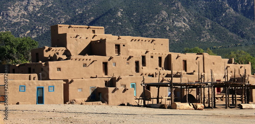 Konstfotografi View on Taos Pueblo in New Mexico USA